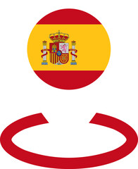 Location Icon of Spain Flag