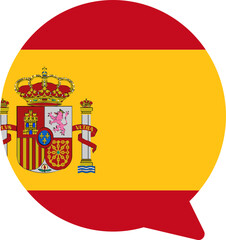 Fototapeta premium Spain Falg on Chat Icon