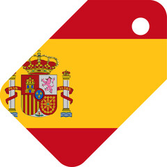 Spain Flag on Price Tag
