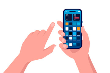 Male hand holding a phone.