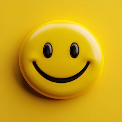 3D Yellow Smiley Face Illustration