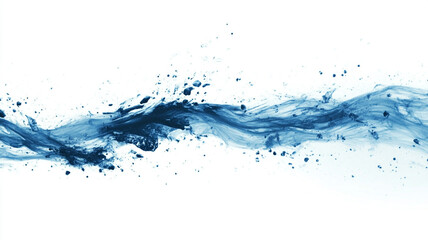 Blue brush stroke on a white background