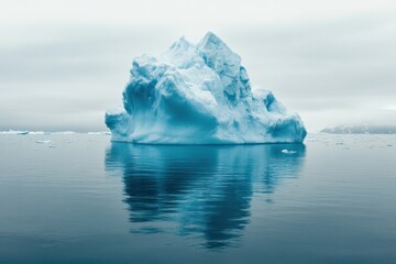 Majestic iceberg floating serenely in the ocean standard photography calm waters arctic environment captivating concept of ice and nature's beauty