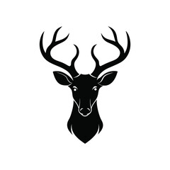 Deer Head Silhouette Vector Design