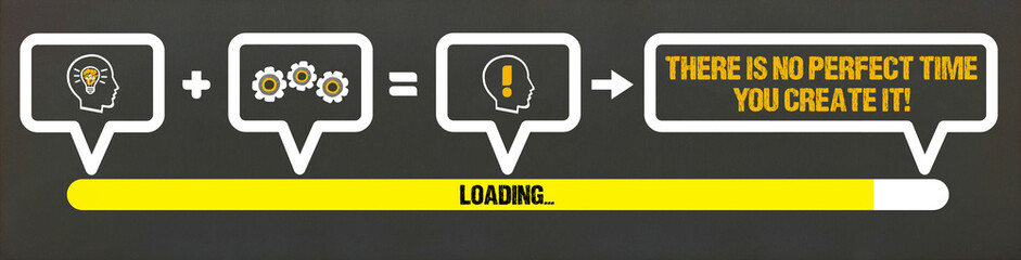 Fototapeta premium There is no perfect time. You create it! 