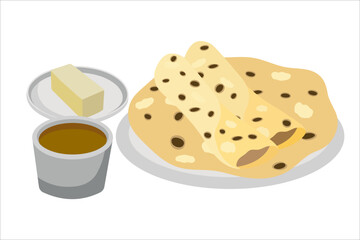 Mofletta. Vector simple color flat illustration.