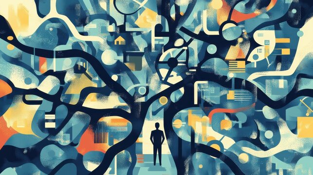 bad complex messy management or organization, chaotic decision tree, complicated business process