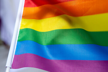 Rainbow Flag Symbolizing LGBTQIA+ Rights, Diversity, and Inclusivity
