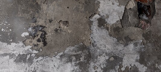 Old concrete wall with leaks. Textured background