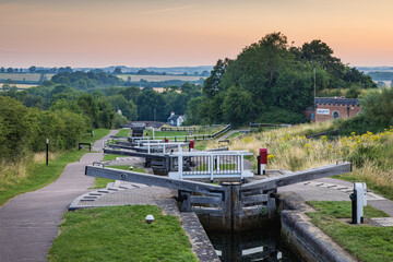 View Down Foxton Locks From