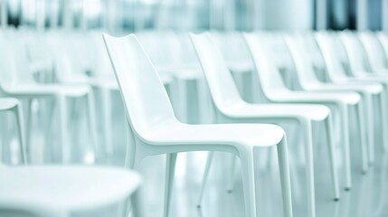 Fototapeta premium Empty stadium seats, a silent testament to the absence of fans, symbolizing the void left by the lack of human connection and shared experiences in the face of challenges.
