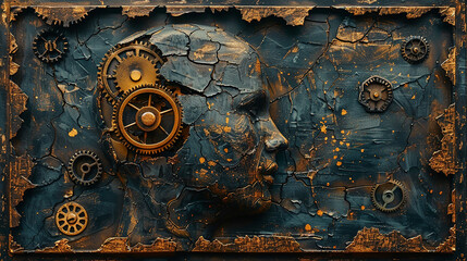 Creative Vintage Job Hiring Poster With Industrial Design Elements