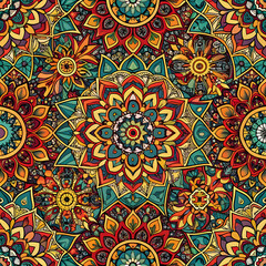 Colorful modern hand drawn trendy abstract pattern