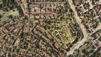 Fototapeta premium Cadastre City Building Survey Map