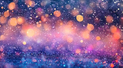 Fototapeta premium Abstract colorful bokeh background with glittering particles.