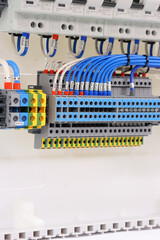 Terminals for connecting copper electrical wires with metal tips.