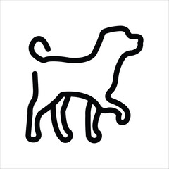 Dog Vector Icon - Isolated faithful and Beloved Pet Canine