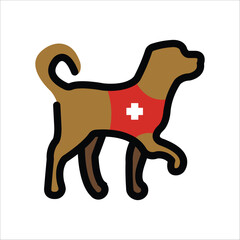 Dog Vector Icon - Isolated faithful and Beloved Pet Canine