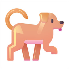 Dog Vector Icon - Isolated faithful and Beloved Pet Canine