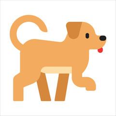 Dog Vector Icon - Isolated faithful and Beloved Pet Canine