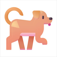 Dog Vector Icon - Isolated faithful and Beloved Pet Canine