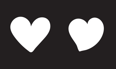 Heart set. Colouful love symbol in different style.   isolated on white background.  Vector illustration.  EPS 10/AI