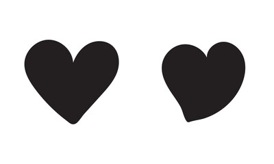 Heart set. Colouful love symbol in different style.   isolated on white background.  Vector illustration.  EPS 10/AI