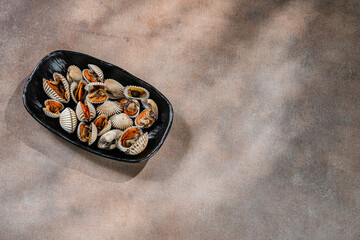 blood clams anadara granosa seafood served with sweet and sour pineapple sauce