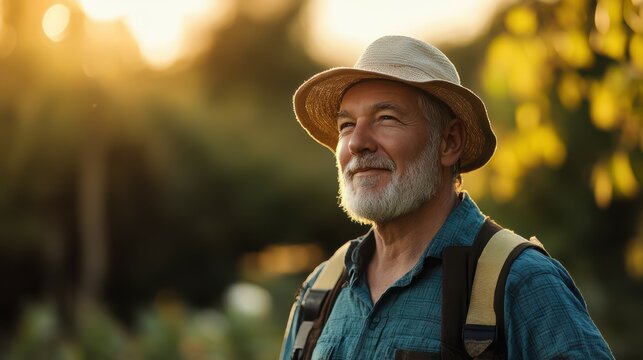 Exploring fulfilling part-time jobs for retirees in a serene outdoor setting