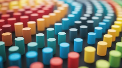 Obraz premium Audience segmentation chart with blank area for keyword tags, audience template, insightful