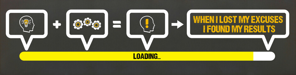 When I lost my excuses I found my results	