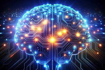 Obraz premium Technological Background - Futuristic Digital Design with Modern Tech Elements