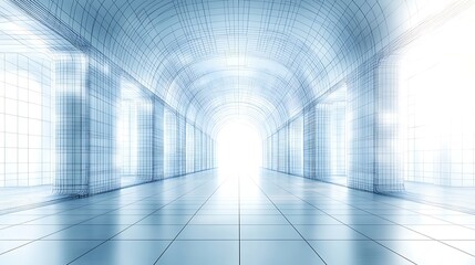 3d wireframe hall