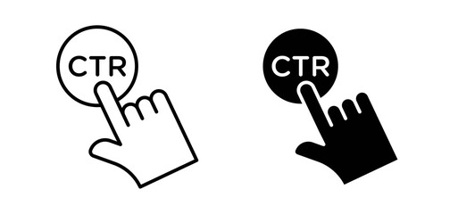 CTR icons in black filled and outlined style