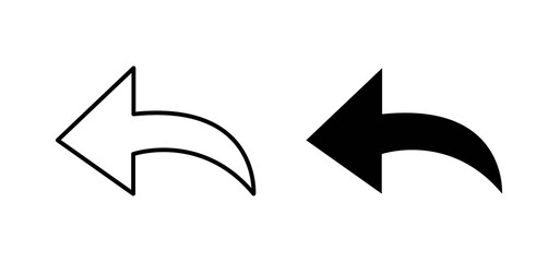 Reply icons in black filled and outlined style