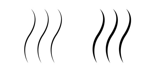 Heat icons in black filled and outlined style