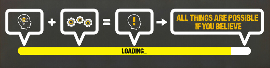 All Things are Possible, if You Believe.	
