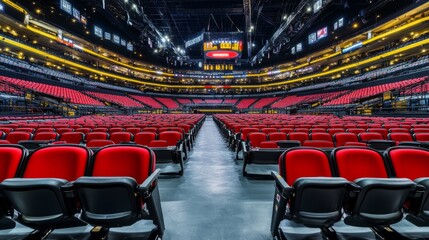 Empty stadium seats, a silent testament to the absence of fans, symbolizing the void left by the lack of human connection and shared experiences in the face of challenges