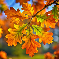 Timeless Elegance: The Strength of Oak Leaves A Testament to Resilience in Changing Seasons