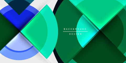 Obraz premium Circle and semi circle geometric background. Vector Illustration For Wallpaper, Banner, Background, Card, Book Illustration, landing page