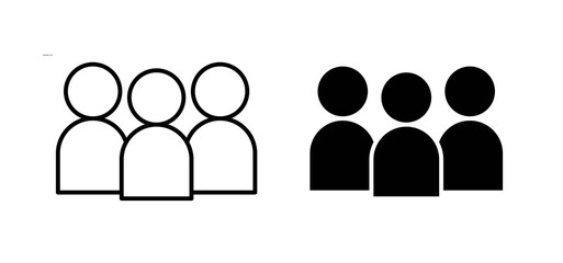 people icons in black filled and outlined style