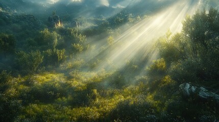 Fototapeta premium Enchanting Morning Light in Nature