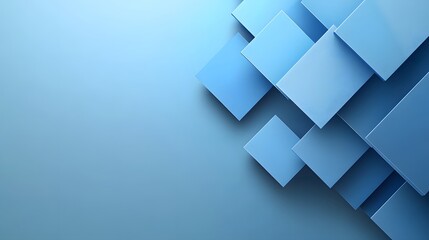 Fototapeta premium Abstract Blue Squares Geometric Design Background