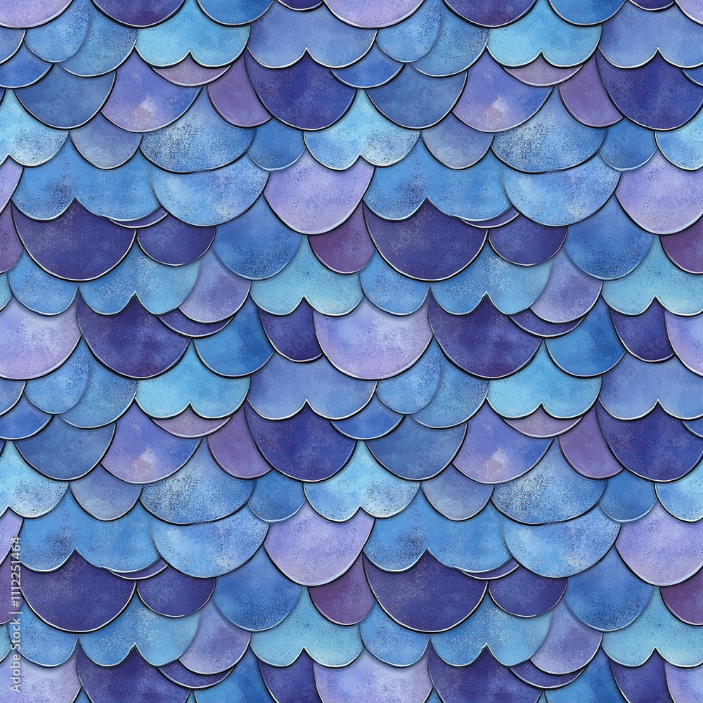 Poster intricate waves of blue hues create an enchanting seamless pattern reminiscent of oceanic textures a