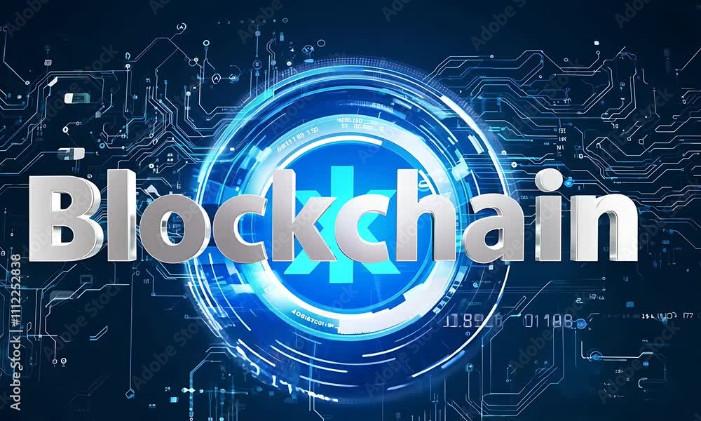 Poster Abstract Blockchain Background Animation - Futuristic Tech
