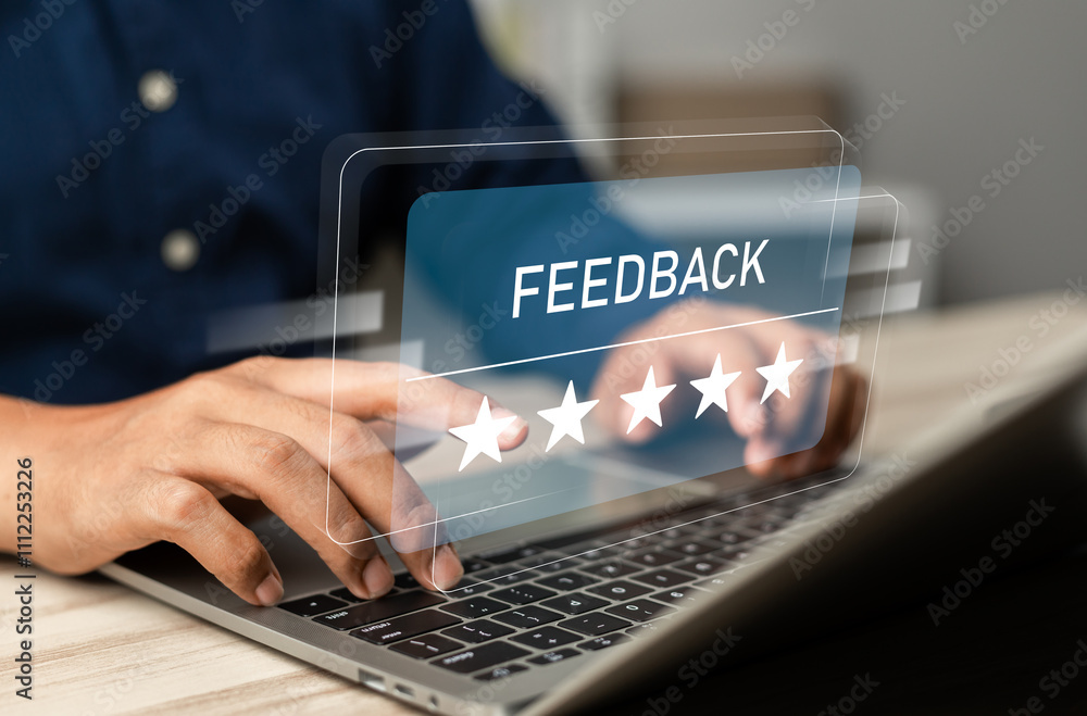 Canvas Prints online application customer review and satisfaction feedback concept, clients rating service experie