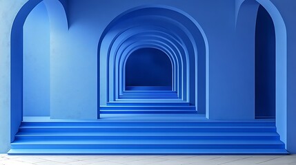 Fototapeta premium Blue archway path