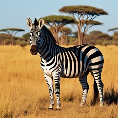 Obraz premium zebra in the savannah