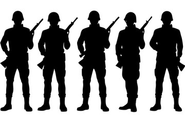 army silhouettes.