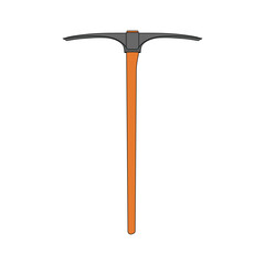 kids drawing pickaxe cartoon isolated